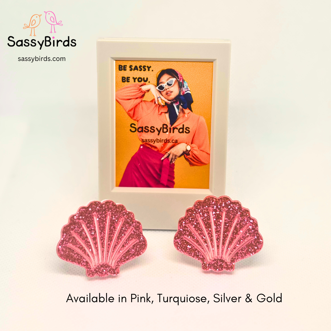 Glitter Shell Earrings