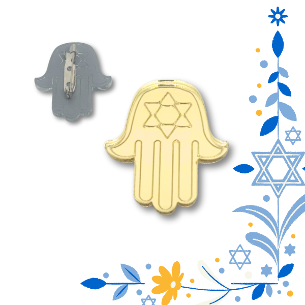 Star of David Hamsa Pin
