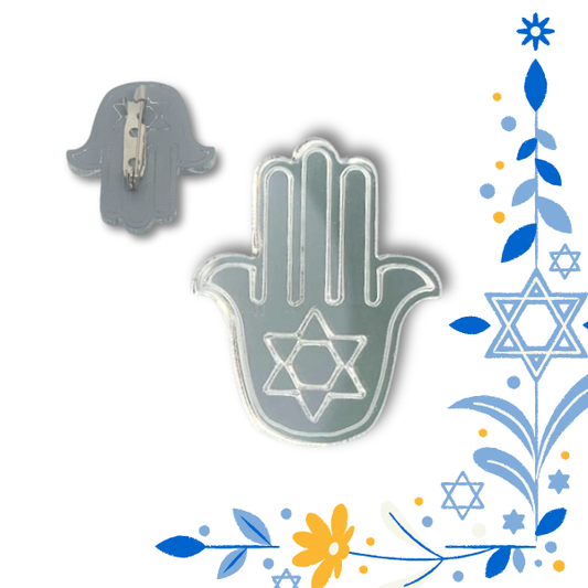 Star of David Hamsa Pin