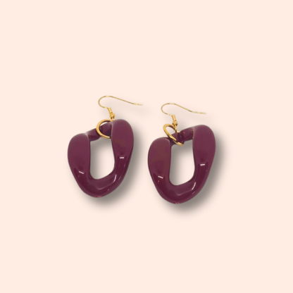 Cuban Link Acrylic Earrings