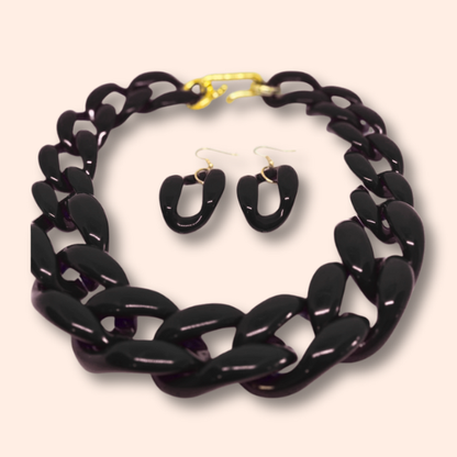 Cuban Link Acrylic Earrings