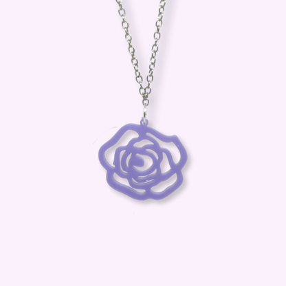 Grande Rose Silhouette Necklace