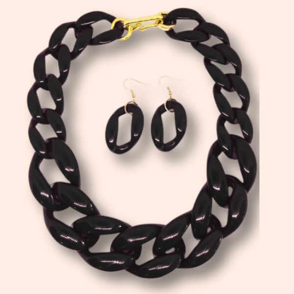 Cuban Link Acrylic Earrings