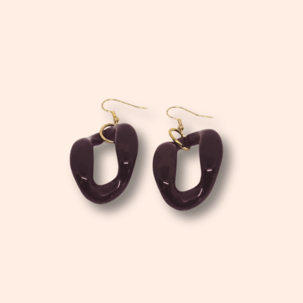 Cuban Link Acrylic Earrings