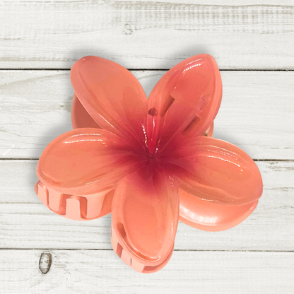 Flower Hair Clip - Peach & Pink