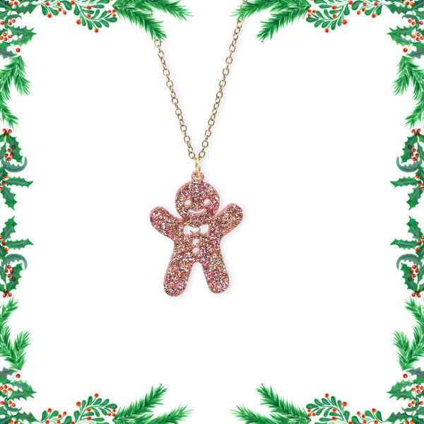 Gingerbread Man Necklace