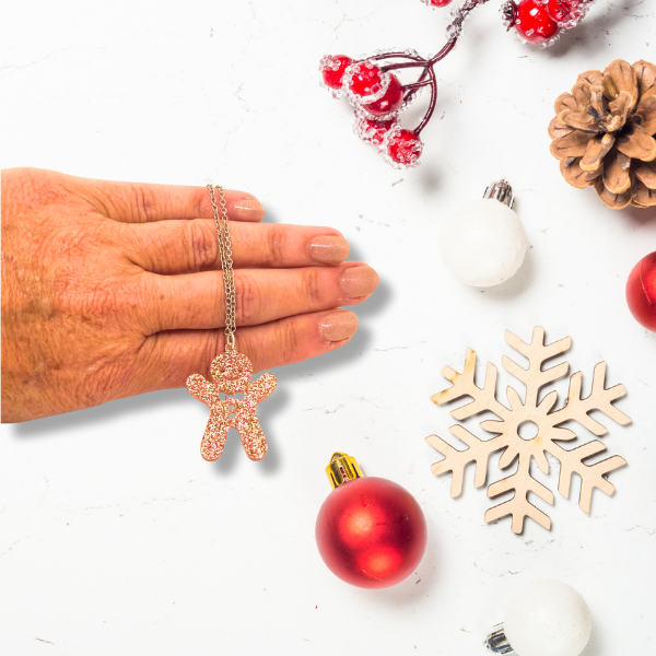 Gingerbread Man Necklace