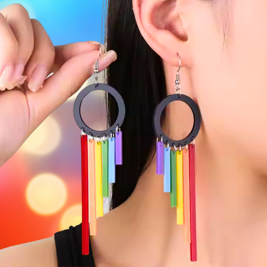 Rainbow Dangle Earrings – Pride Edition 🌈