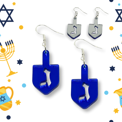 Reversible Dreidel Earrings