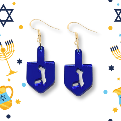 Reversible Dreidel Earrings