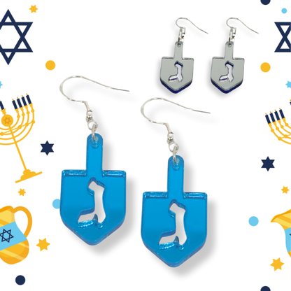 Reversible Dreidel Earrings