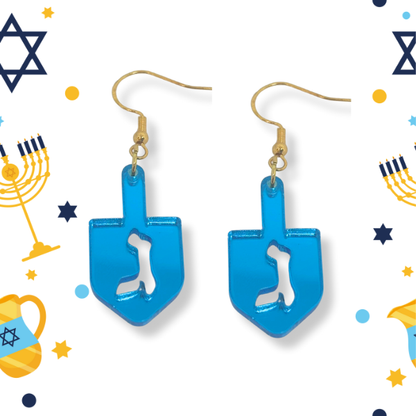 Reversible Dreidel Earrings