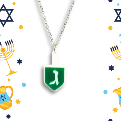 Dreidel Necklace: Multiple Colour Options
