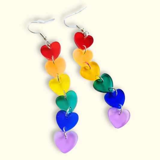 Rainbow Heart Dangles