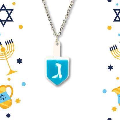 Dreidel Necklace: Multiple Colour Options