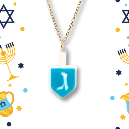 Dreidel Necklace: Multiple Colour Options