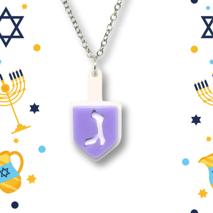 Dreidel Necklace: Multiple Colour Options