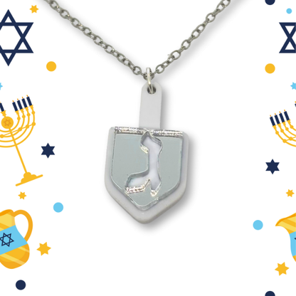 Dreidel Necklace: Multiple Colour Options