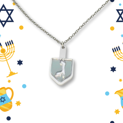 Dreidel Necklace: Multiple Colour Options