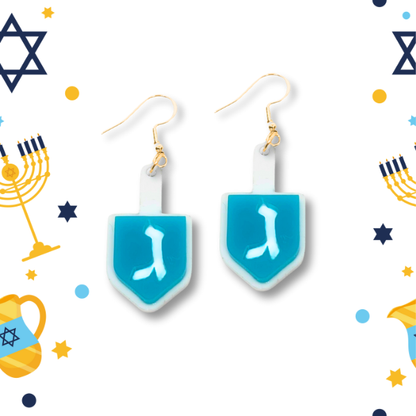 Dreidel Earrings - 5 Styles