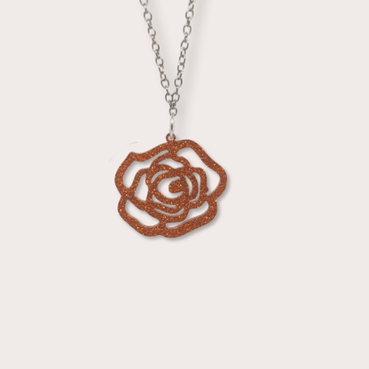 Grande Rose Silhouette Necklace