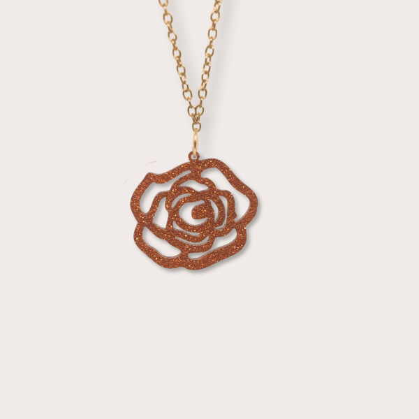 Grande Rose Silhouette Necklace