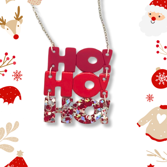 Ho Ho Ho Christmas Necklace