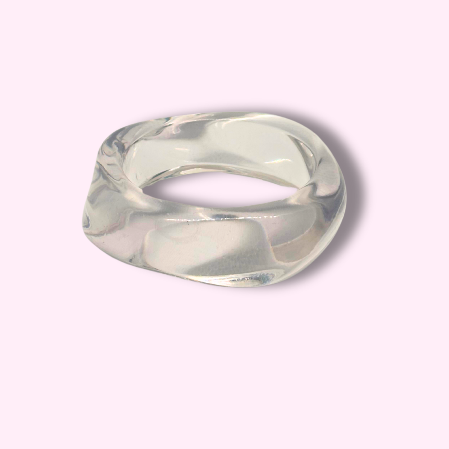 Wavy Lucite Bangle Bracelet