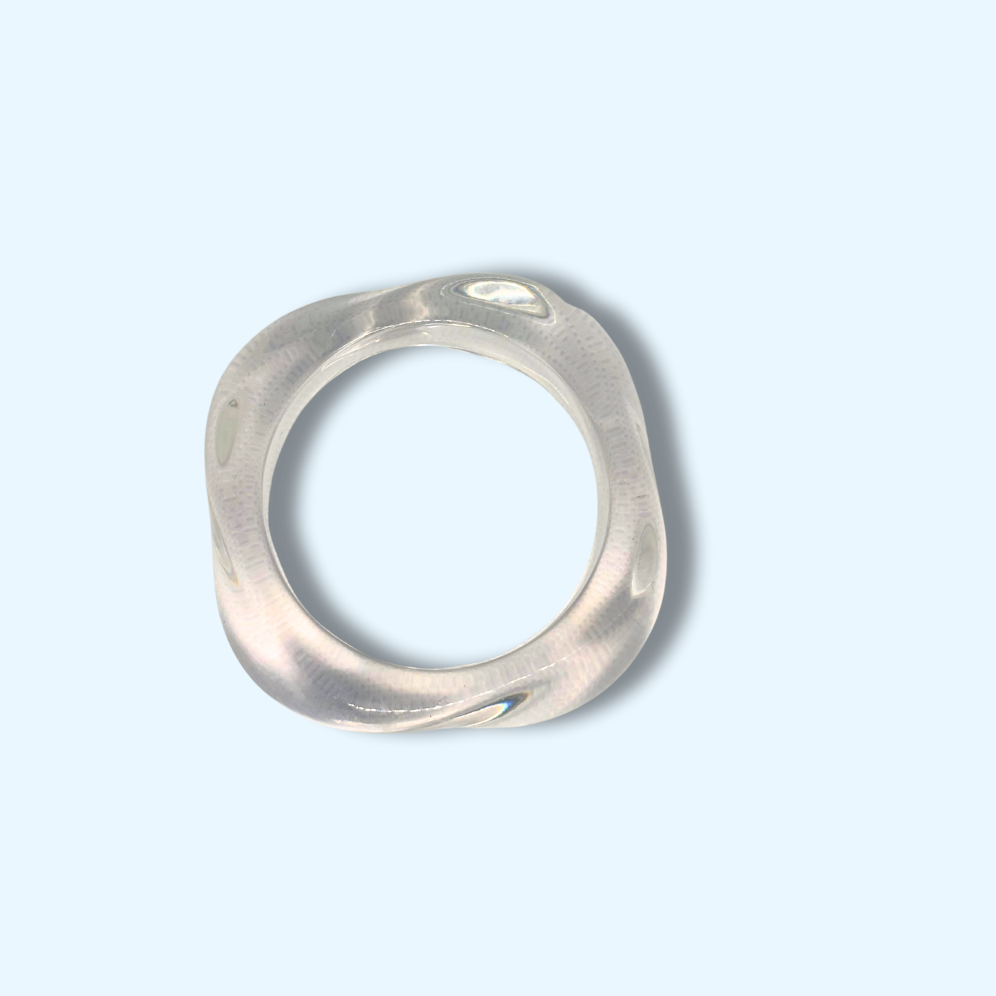 Wavy Lucite Bangle Bracelet