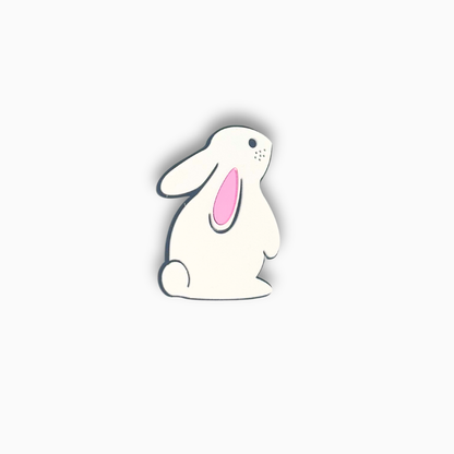 White Bunny Pin