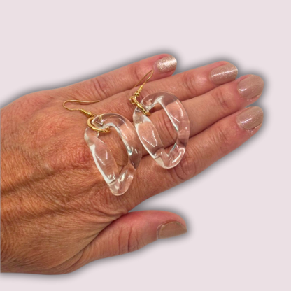 Cuban Link Acrylic Earrings