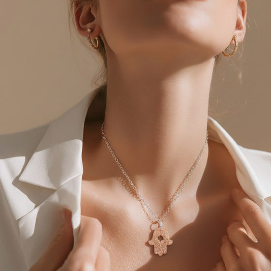 Bronze Magen David (Star of David) Hamsa