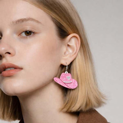 Cowgirl Hat Earrings