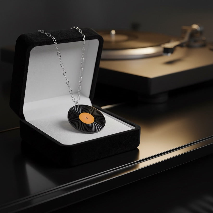 Vinyl Record Necklace