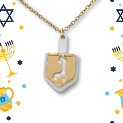 Dreidel Necklace: Multiple Colour Options