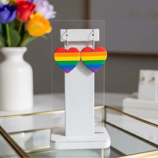Rainbow Heart Earrings