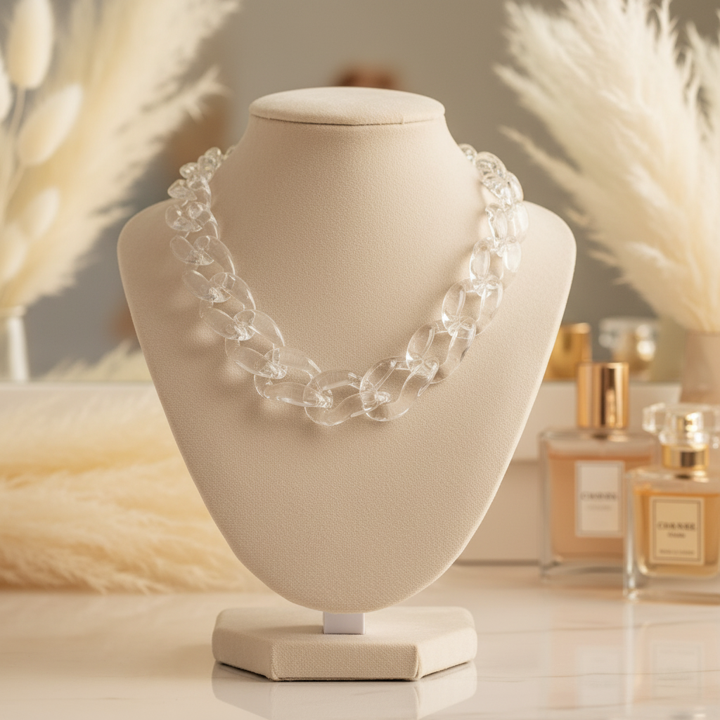 Lucite Cuban Link Necklace