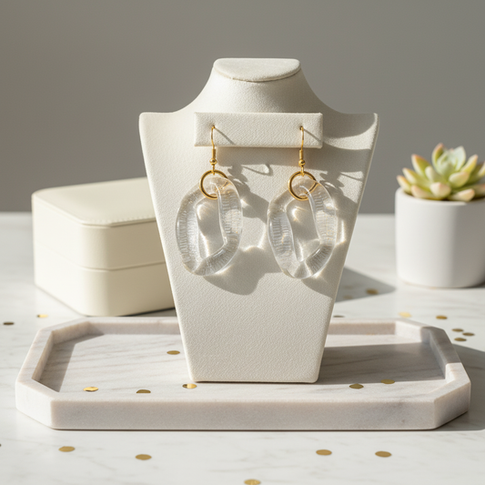 Cuban Link Acrylic Earrings