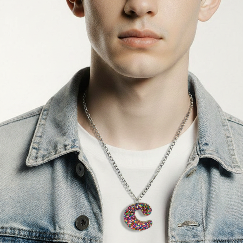 Bold initial necklace